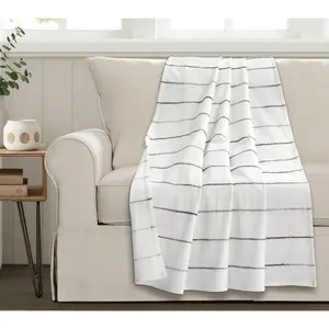 Lush Decor Ombre Stripe Cotton Throw Single 50"x 60"