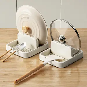 7.28in 1pc Kitchen Pot Lid Rack, Useful Organization Pan Pot Rack Lid Rest Stand, 7.28"×6.29"