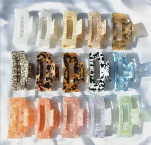 Large Bar Claw Clip, Acetate Hair Claw, Large Hair Claw, Neutral Claw Clip, Thick Hair Claw Clip