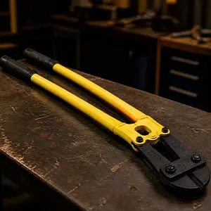 ARCH 30-Inch Heavy-Duty Bolt Cutter for Cutting Bolts, Rods, Chains, Steel Wire, Screws, Rivets & Padlocks, High-Quality Steel Construction with Ergonomic Soft Rubber Grip Handle, Rust-Resistant Black Coating, Yellow, Yellow Color Options