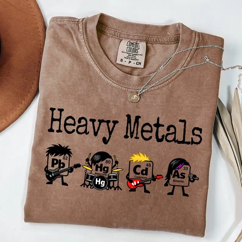 Comfort Colors Heavy Metals Chemistry Shirt, Funny Science Teacher Tee, Periodic Table T-Shirt, Chemistry Nerd Gift, Science Graphic Tee, STEM Humor Shirt