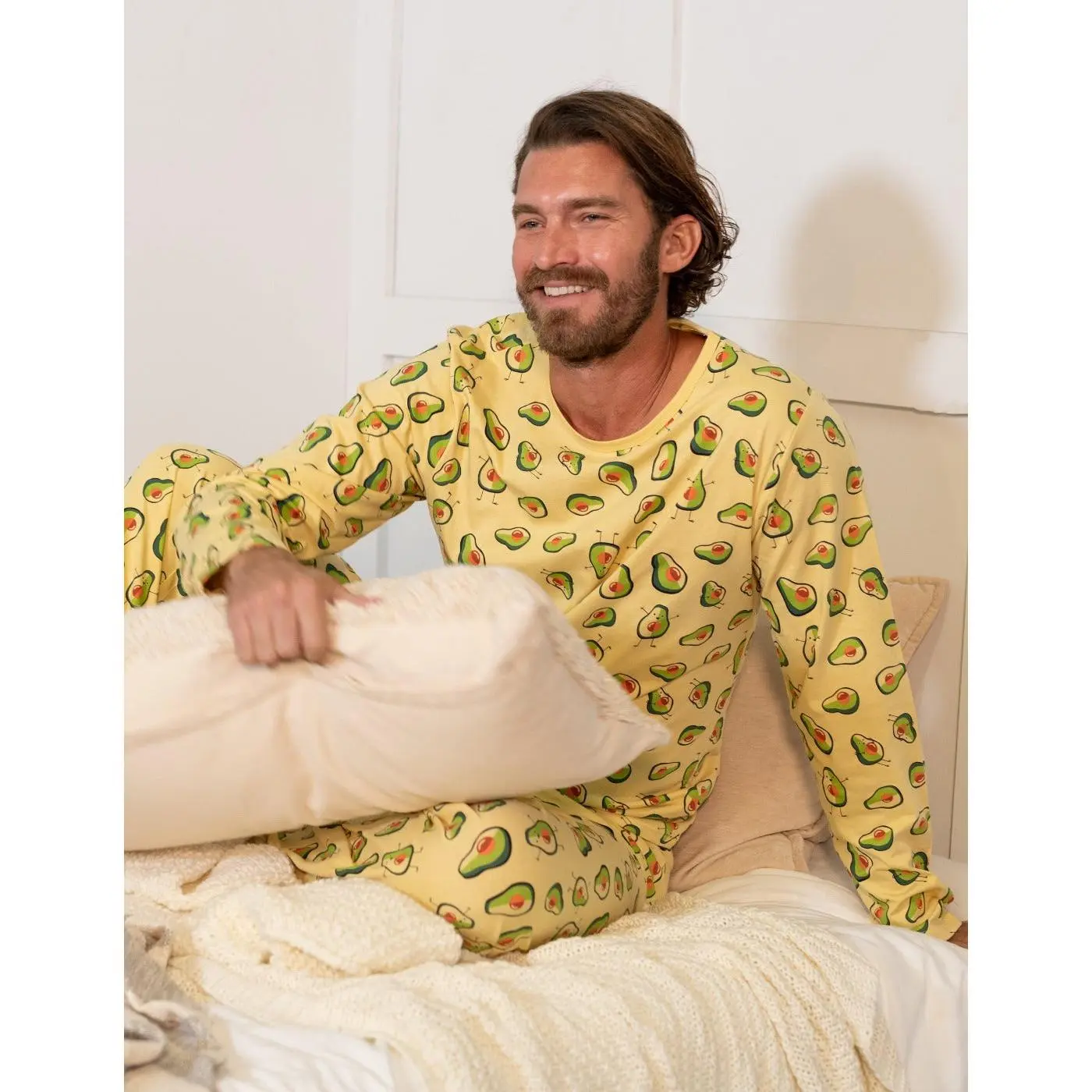 Mens Loose Fit Avocado Pajamas