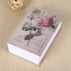 Creative Book Storage Box, 1 Count Rose Pattern Key Design Book Safe, Home Office Storage Box for Card Cash Necklace Jewelry, Jewelry Boxes