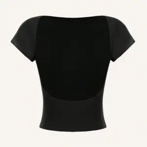 Sexy Off Shoulder Backless Fitted T-Shirt for Women – Solid Color Short Sleeve Casual Summer Top, Minimalist Style for Daily Wear or Night Out