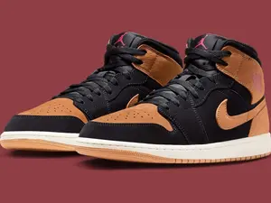 Nike Air Jordan 1 Mid Black Flax HV4091-002 Men's Shoes NEW Athletic Sneakers