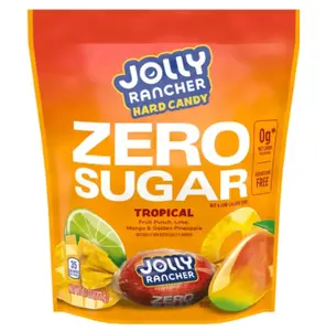 Jolly ranchers Zero Sugar Tropical Fruit Flavored Hard Candy, 1 pack of 6oz