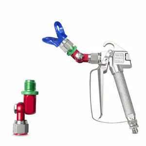 Airless Paint Spray Gun Swivel Joint, 1/4" Thread 360 Degree Rotating Connector, Anti-Kink Adapter, Universal Fit for Most Spray Guns