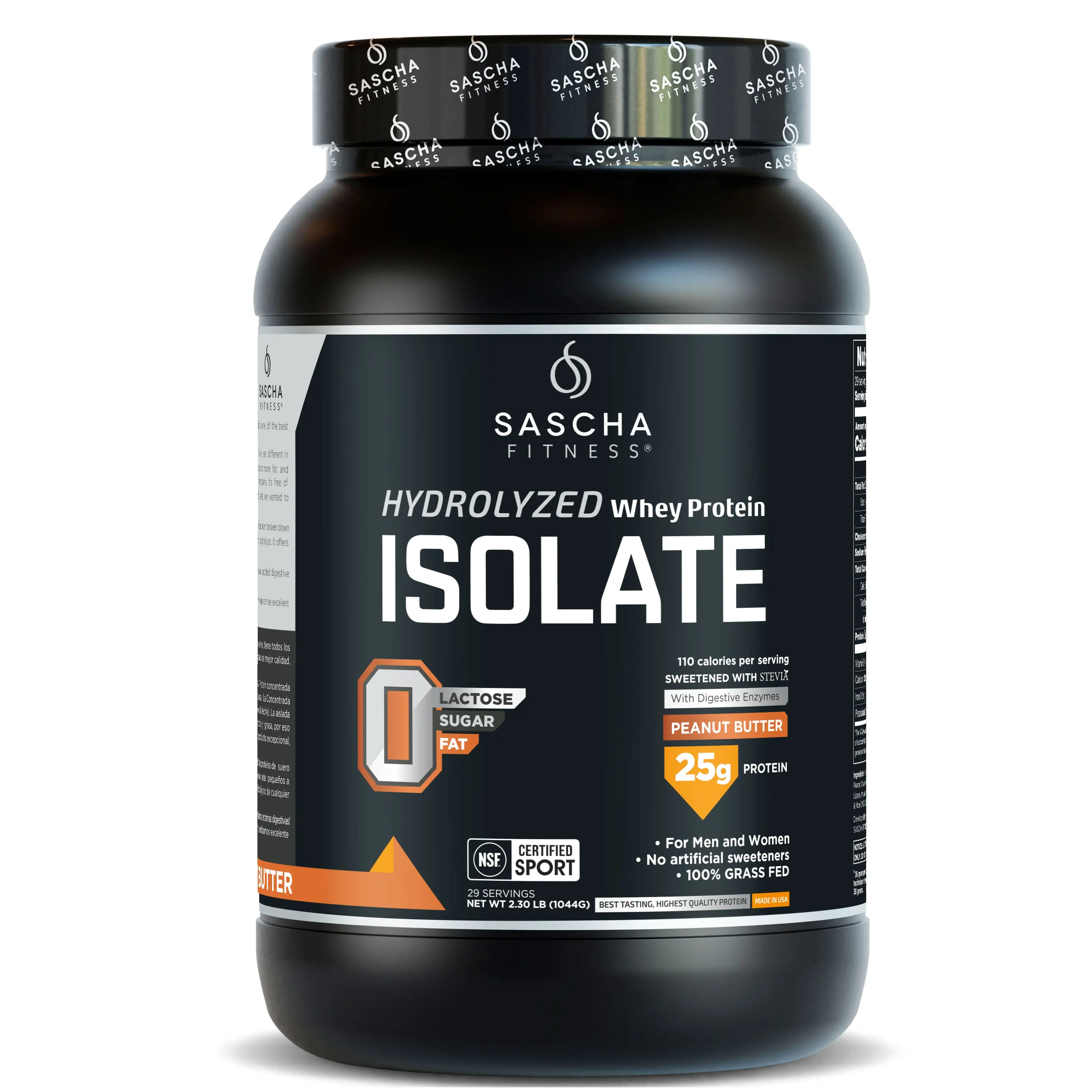 SASCHA FITNESS Hydrolyzed Whey Protein Isolate | Peanut Butter