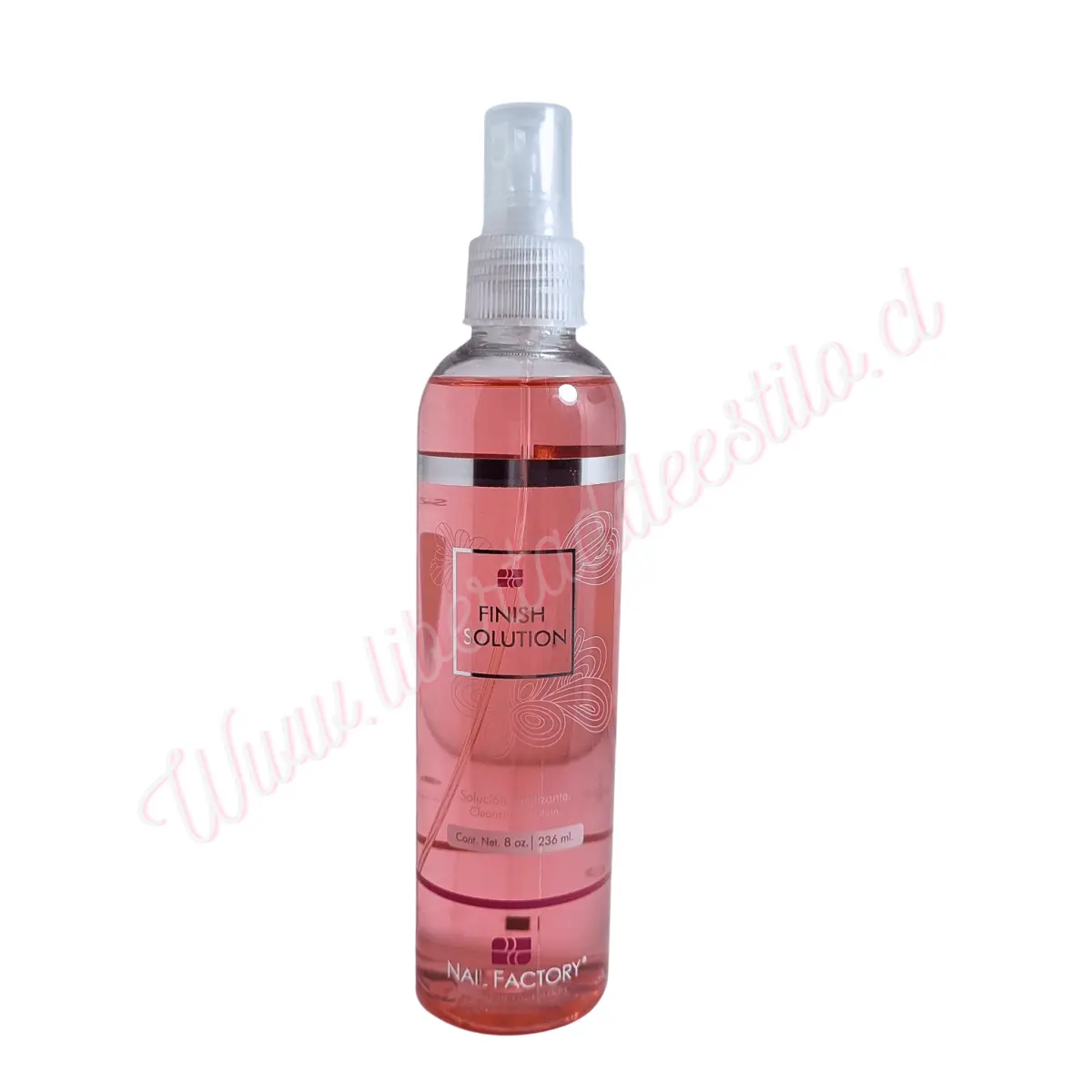 Nail Factory Finish Solution (8oz) - Powerful Nail Care Liquid Polish Cleanser, Sanitizer and Cleaner for Manicure, Hygienic Workspaces, Workplace, Nail Products, Cleansing