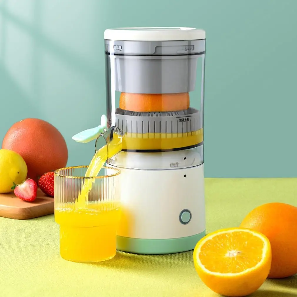 Electric Portable Citrus Centrifugal Juicer - USB Rechargeable, BPA-Free, Compact, Fast, Handheld, Quieter, Trendy Green Kitchen Gadget for Orange, Lemon, Grapefruit with Cleaning Brush, Bpa-Free Centrifugal Juicers, Compact Centrifugal Juicers