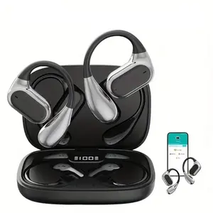 Wireless Earbuds Bluetooth Headphones 80hrs Playback Ear Buds Power Display with Noise Canceling Mic Headsets for Sports/Workout/Running Black