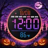 LEIKE Modern 8-in Dimmable Digital Wall Clock - Home Accessory with Remote Control, Colored LED Display, 5-Level Dim Glow, Temp, Date, Week, Countdown Timer, DST, 12/24H Format, Power Outage Save for Bedroom, Office (House Decor, Room Decor Accessories)