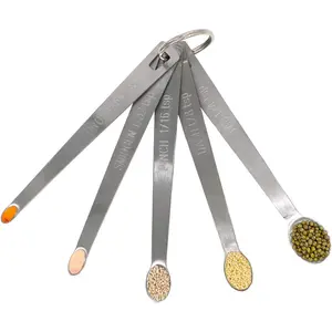 1Pack Mini Measuring Spoons Set, Heavy Duty Stainless Steel Teaspoon for Cooking and Baking, Suitable for Small Amount of Dry or Liquid Ingredients and Spices