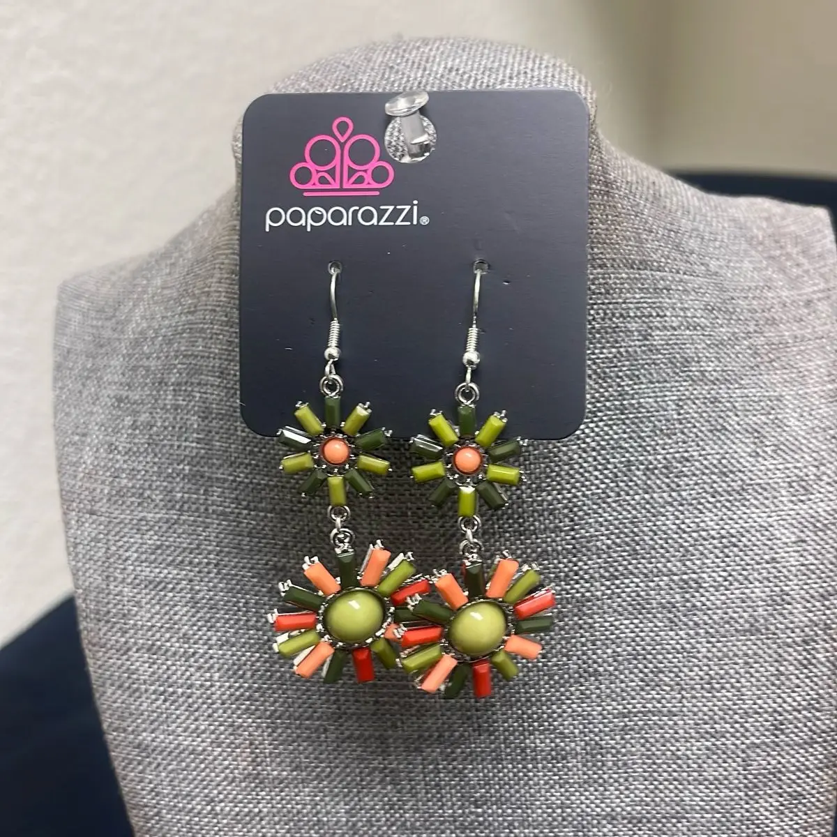 Earrings for female, these earrings are multicolored earring. It has a fish bag hook on it and it is made for female.