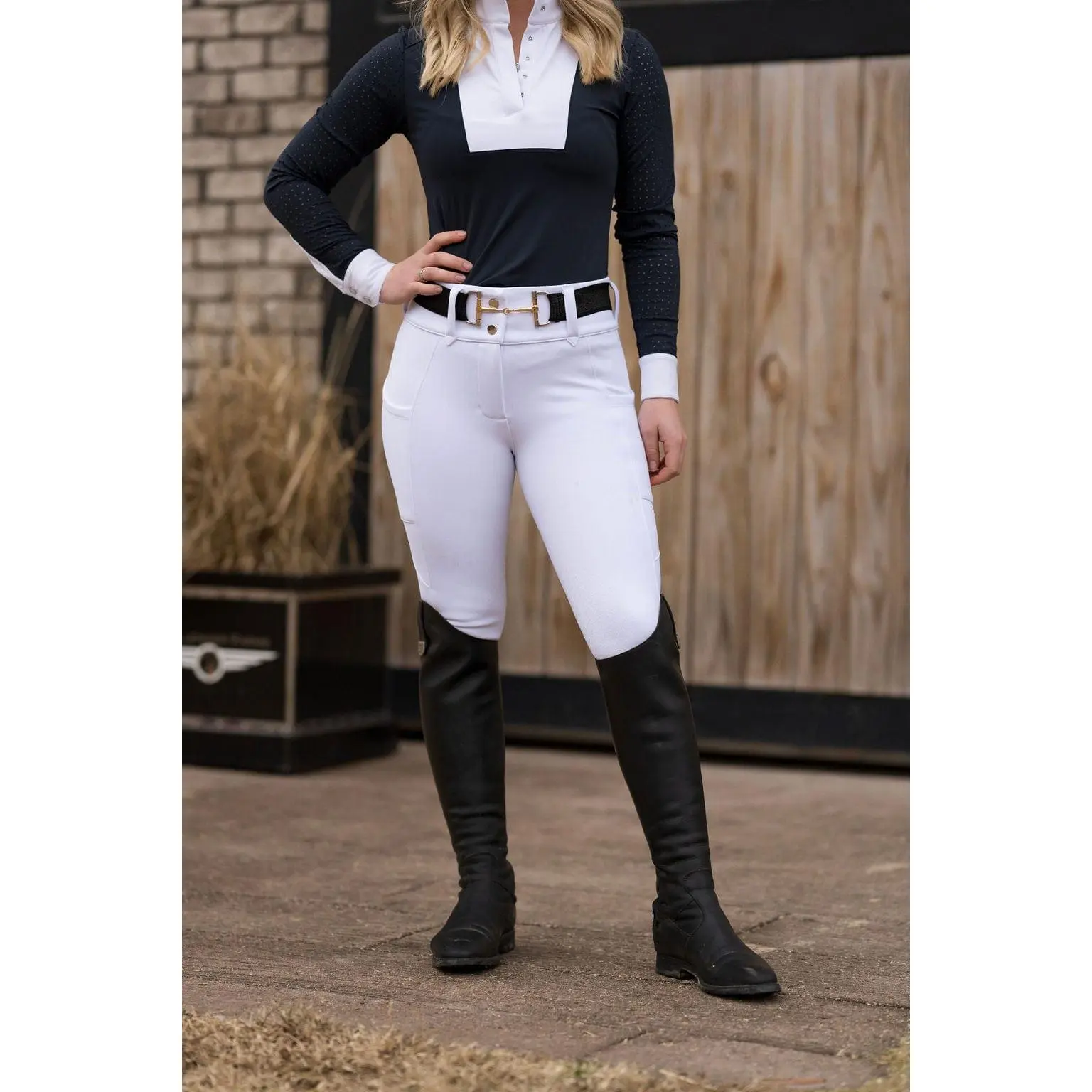 Heavyweight Zip Winter Breeches | White