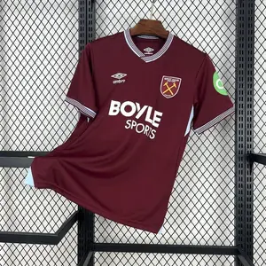 West Ham 2025/26 Home and Away Full Set Soccer Kit, Premium Fabric Match Style Set 6