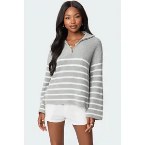 Oversized Quarter Zip Sweater