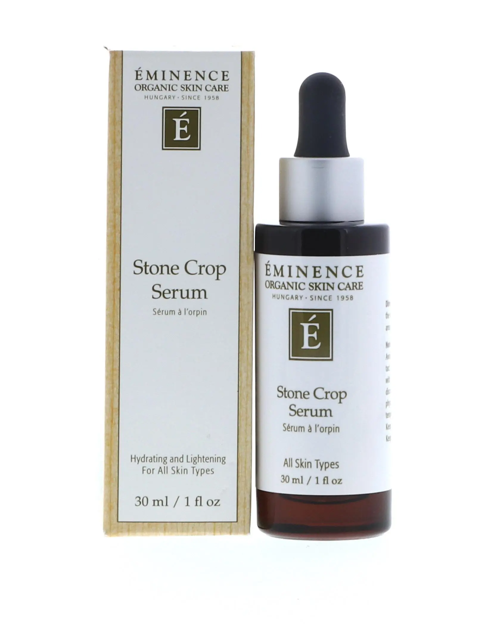 Eminence Stone Crop Serum - Smooth, Lightweight Skincare with Green Tea, Rosemary, Bearberry Extract, Sodium Alginate, 1 oz - Brightening Formula for Radiant Skin