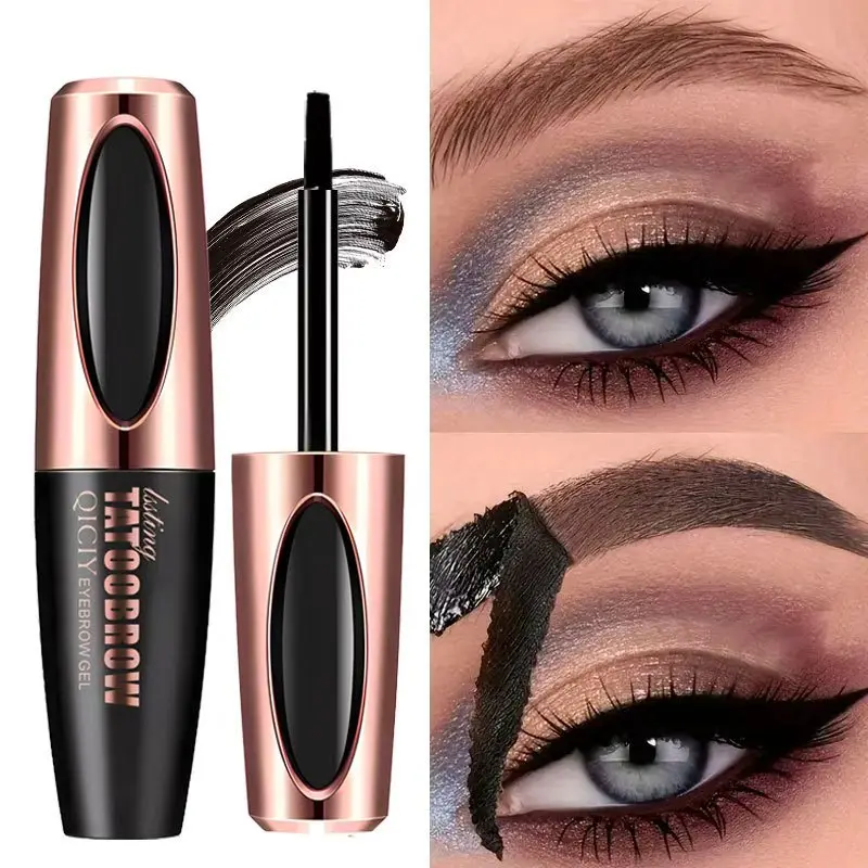 Brow Pomade, Waterproof & Long-Wear Eyebrow Setting Gel with 3 Universal Colors - Smudgeproof & Quick Dry Cosmetic for Beginners, Eyebrow Makeup Gel, Adults, Natural Look, Sparse Brows, Gel Stick