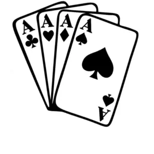 Deck of aces truck window decal