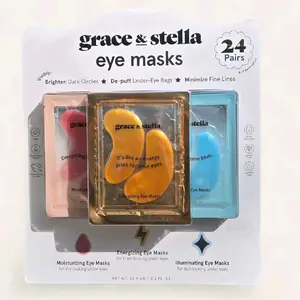 Grace & Stella Eye Masks - 24 Pairs for Brighter Dark Circles De-Puff Under-Eye Bags Minimize Fine Lines Energizing Moisturizing Options