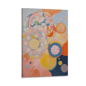 Hilma Af Klint Inspired Wall Art Modern Scandinavian Poster Canvas Wall Art For Bedroom Decor Bar Office Room Decor Gift