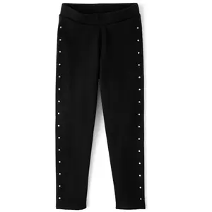 The Children's Place Girls Studded Winter Warm Leggings Black S (5/6)