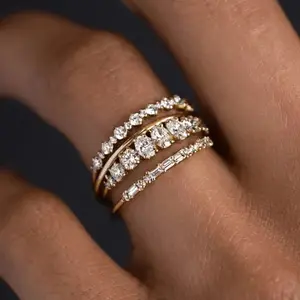 Women's Elegant Decorated Ring, Fashion Rings, Trendy All-match & Exquisite Jewelry, Stackable Rings