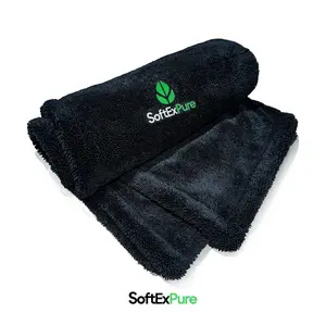 SoftExPure Ultra Absorbent Microfiber Drying Towel 1300 GSM XL 24x36 Inch Quick Dry No Streaks Premium Towel for Cars Trucks SUVs
