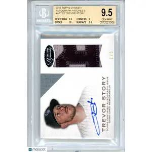 2016 Topps Dynasty Autograph Patches 5 Trevor Story #APTS2 BGS 9.5