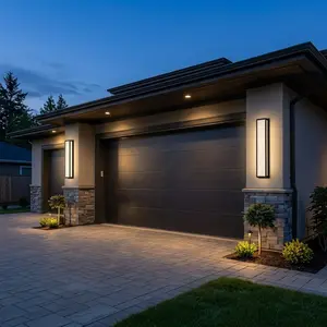 2-PACK Modern LED Outdoor Wall Light, IP65 Waterproof Indoor Outdoor Wall Sconce, Marble Pattern Acrylic Shade, Aluminum Wall Lamp for Porch, Entryway, Bathroom Vanity, Hallway, garage, Bedroom