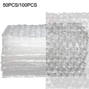 Durable Bubble Packaging Bags, 10x15 Cm Transparent Buffer Bags for Transport, Storage, Moving, 100pcs/50pcs Protective Bubble Wrap