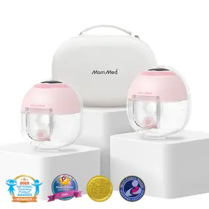 MomMed S33 Luma Built-In Night Light & Pain-Free Breast Pump For Night Pumping,Wearable Breast Pump, Electirc Portable Breast Pump, Breastfeeding Pump with 4 Modes & 9 Levels, 17/19/21mm Flange Inserts Babypump