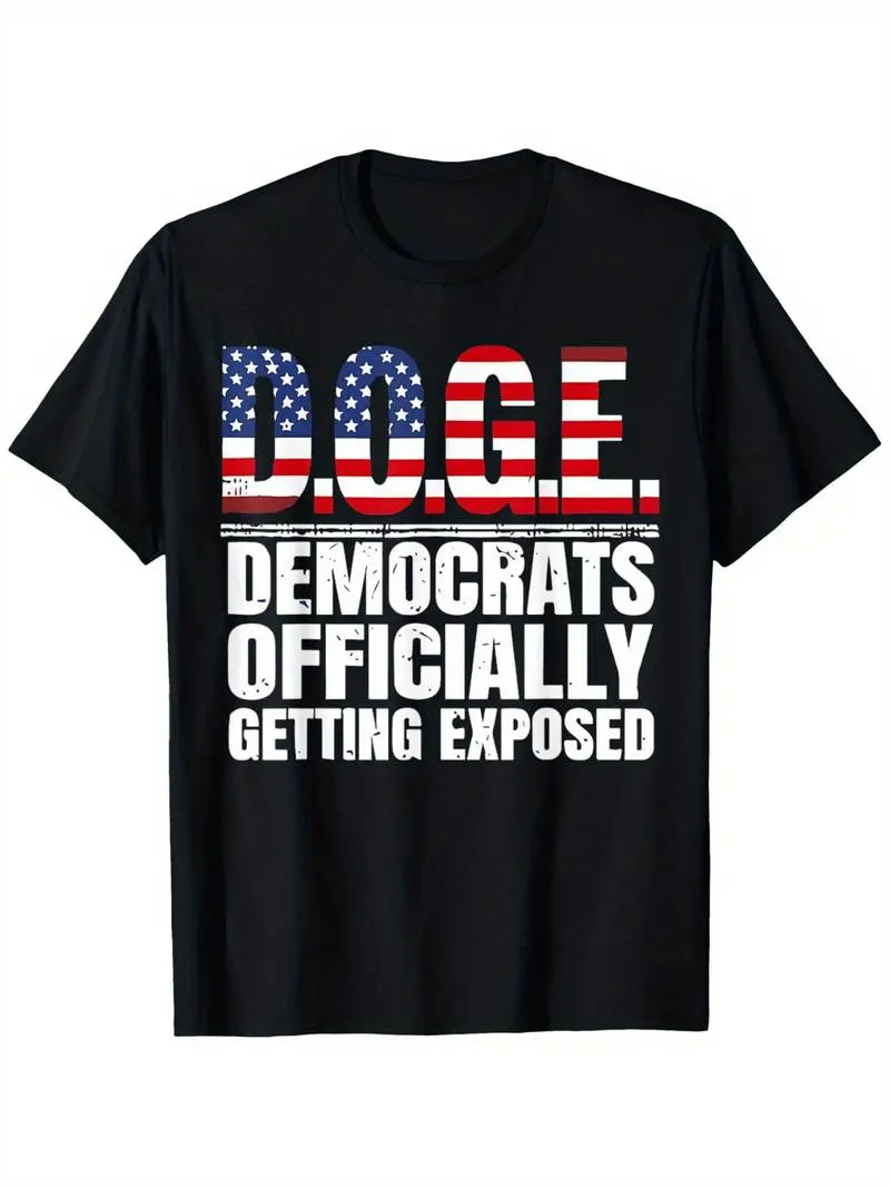 Summer t Shirts D.O.G.E DOGE Department Of Government Efficiency US flag T-Shirt Golf Gift T-Shirt For Men and Women