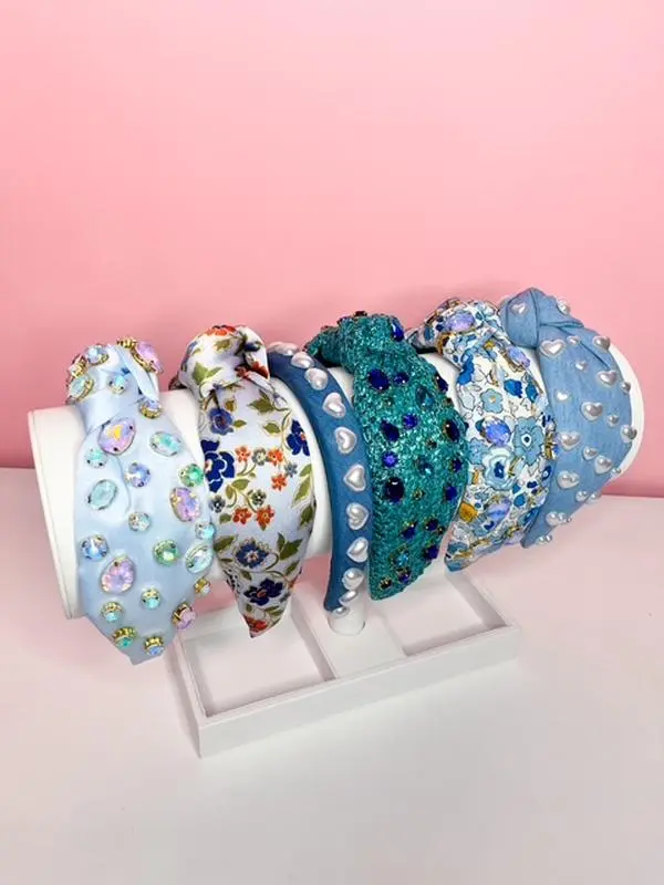 Blue Summer Headband – Easy Hair Upgrade, Cute Outfit Accessory, Brunch & Vacation Style