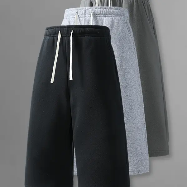 3 Pack Men’s Summer Sports Shorts — Breathable shorts for running, workouts, fitness, and everyday casual wear; 7/8 length men’s shorts