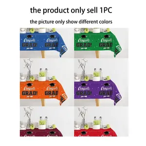 1Pc Graduation Tablecloth,Cover With Doctoral Hat Design, Congrats Grad Table Cloth,Class Of 2026 Graduation Party Supplies,Graduation Party Decor,Graduation Celebration Decor,Graduation Gifts,Graduation Season Table Cloth,Graduation Decoration,Home decor