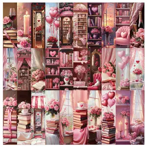 30 Valentine's Day Bookmarks (Non-Repeating Series) - Simple, Artistic, Creative Paper Bookmarks, Small Cards, Book Decoration Cards, Reading Annotation Cards, Book Reading Stickers