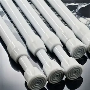 Adjustable Curtain Rod, Telescopic Curtain Rod - Scalable Heavy duty Steel Plastic Rod, Suitable for Windows, Towel Shelves - Home Accessories, Window Decoration Substitutes, Adjustable Length, Functional Accessories, Anti rust Surface Treatment