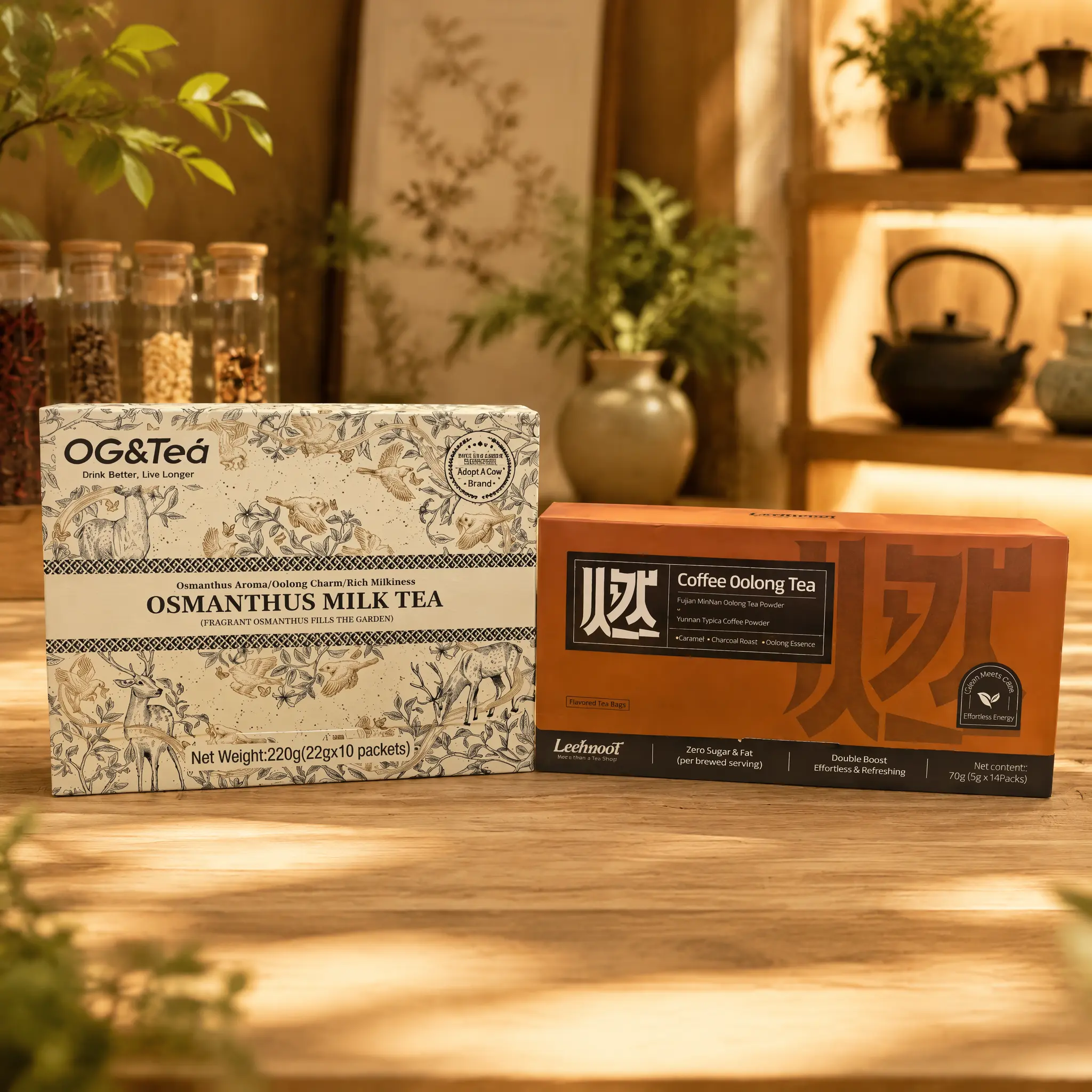 Katherine's Recipe 1 Carton Coffee Oolong + 1 Carton Osmanthus Milk Tea