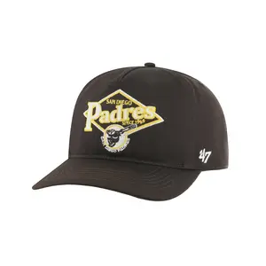 47 Unisex San Diego Padres Cooperstown Brown Hat - Classic Shape, Logo Print, Golden Diamond Hitch BCPTN-GLDDM21HTP-BW69 Fan Hat, Fashion & Clothes Accessory