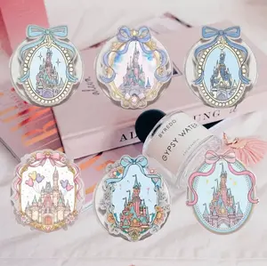 Coquette Magical Castle Acrylic Phone Grip | Aesthetic Princess Core Clear Griptok Vintage Mirror Stand Holder