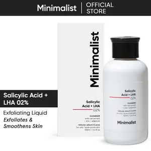 Minimalist 2% Salicylic Acid + LHA Cleanser For Oily Acne Prone Skin | Prevents Acne Sulphate Free Face Wash for Women & Men