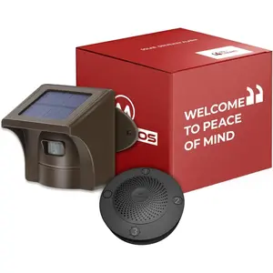 Driveway Alarm - 1/2 Mile Long Sensor for Long Driveways, Homes & Large Properties, Weatherproof Security System, Plug‑in Receiver