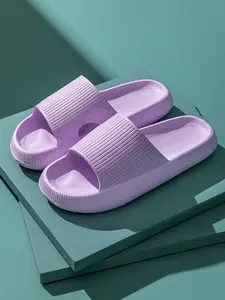Summer Women's Colorful Thick Sole Cloud Slide Sandals, Cushioned Slides, Comfortable Non-Slip Casual Outdoor EVA Beach Slippers for Beach & Vacation