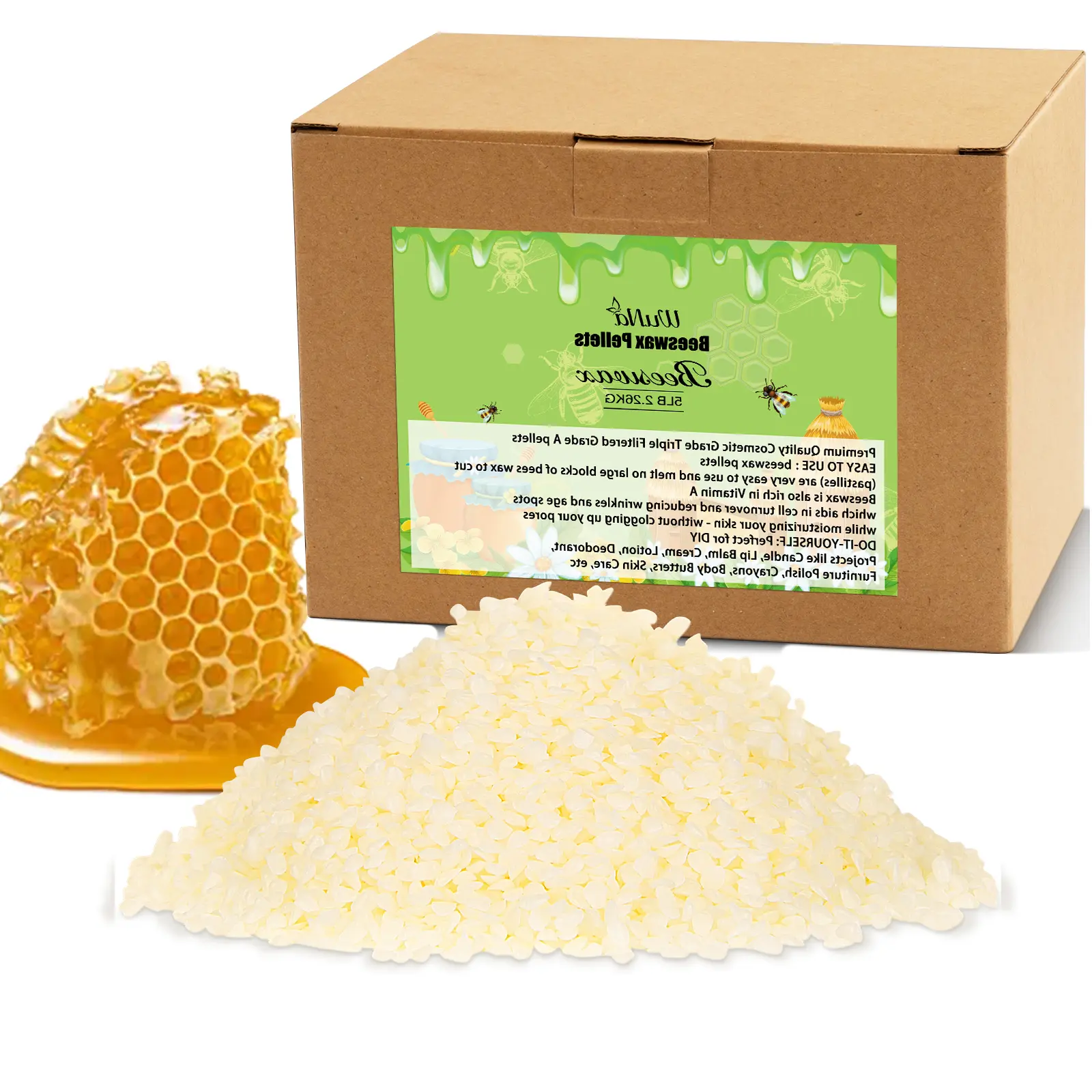 5LB Yellow Beeswax Pellets Food Grade Beeswax Triple Filtered Beeswax for Candle  Making Great for DIY Projects Creams Lotions Lip Balm and Soap Making Supplies.