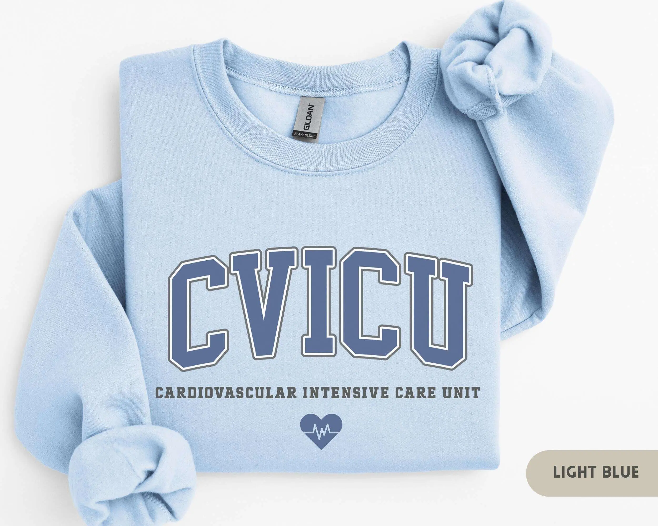 CVICU Nurse T-Shirt OR Sweatshirt, Cardiovascular Icu Nurse , Cardiac Nurse, CVICU Nurse Gift, Cardiovascular Intensive Care Unit , Bottom Cotton