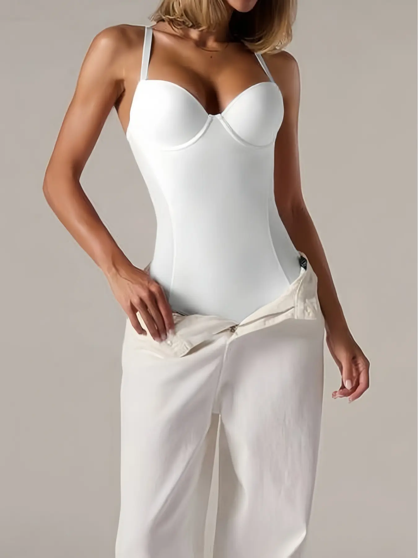 Women's tight-fitting body shaper bodysuit with mesh and lace splicing, sexy, suitable for daily shaping, underwire gathers the chest and flattens the abdomen, lifts the hips, Underwear, High Waist Shapewear, High Waisted Bodysuit