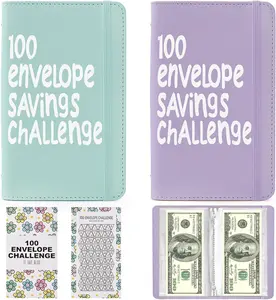 100-Day Savings Challenge Coin Envelope Budget Storage Book, A Simple And Fun Financial Planner With Tracker, Portable Budget Money Organiser For Household Financial Planning, Practical Gift.