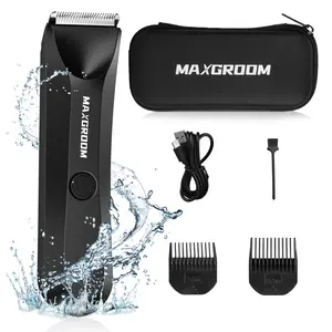 MAXGROOM ManScape Body Hair Trimmer Men, Electric Ball Pubic Trimmer Shaver, with Stored Case, IPX7 Waterproof Wet/Dry Shaver, Great for Daily Use